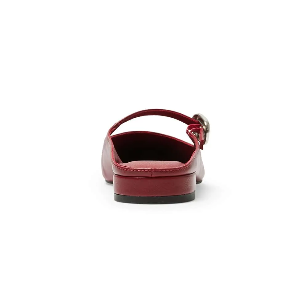 Bacall Flat in Red Smooth