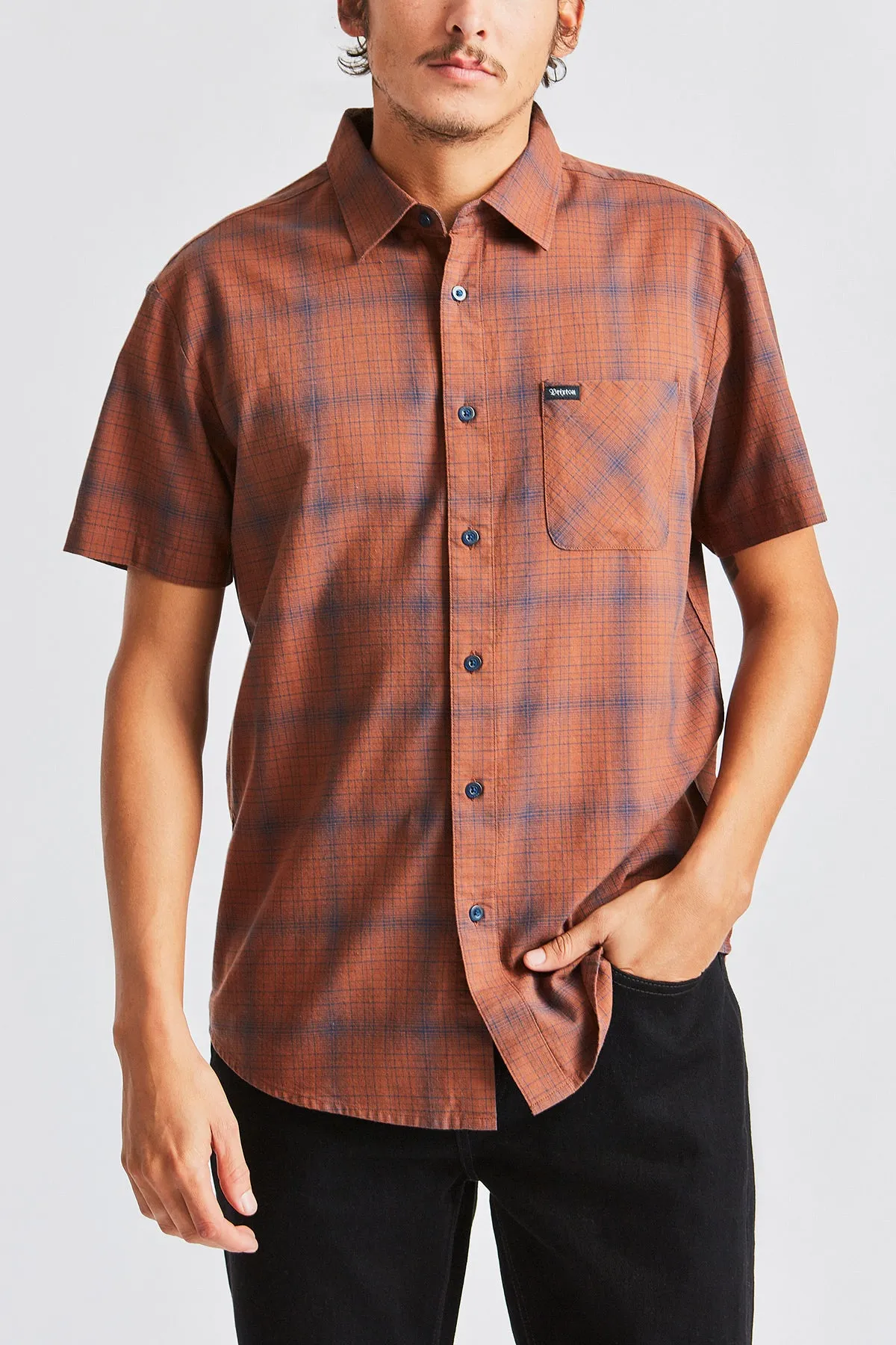 Charter Plaid S/S Woven - Brown/Navy