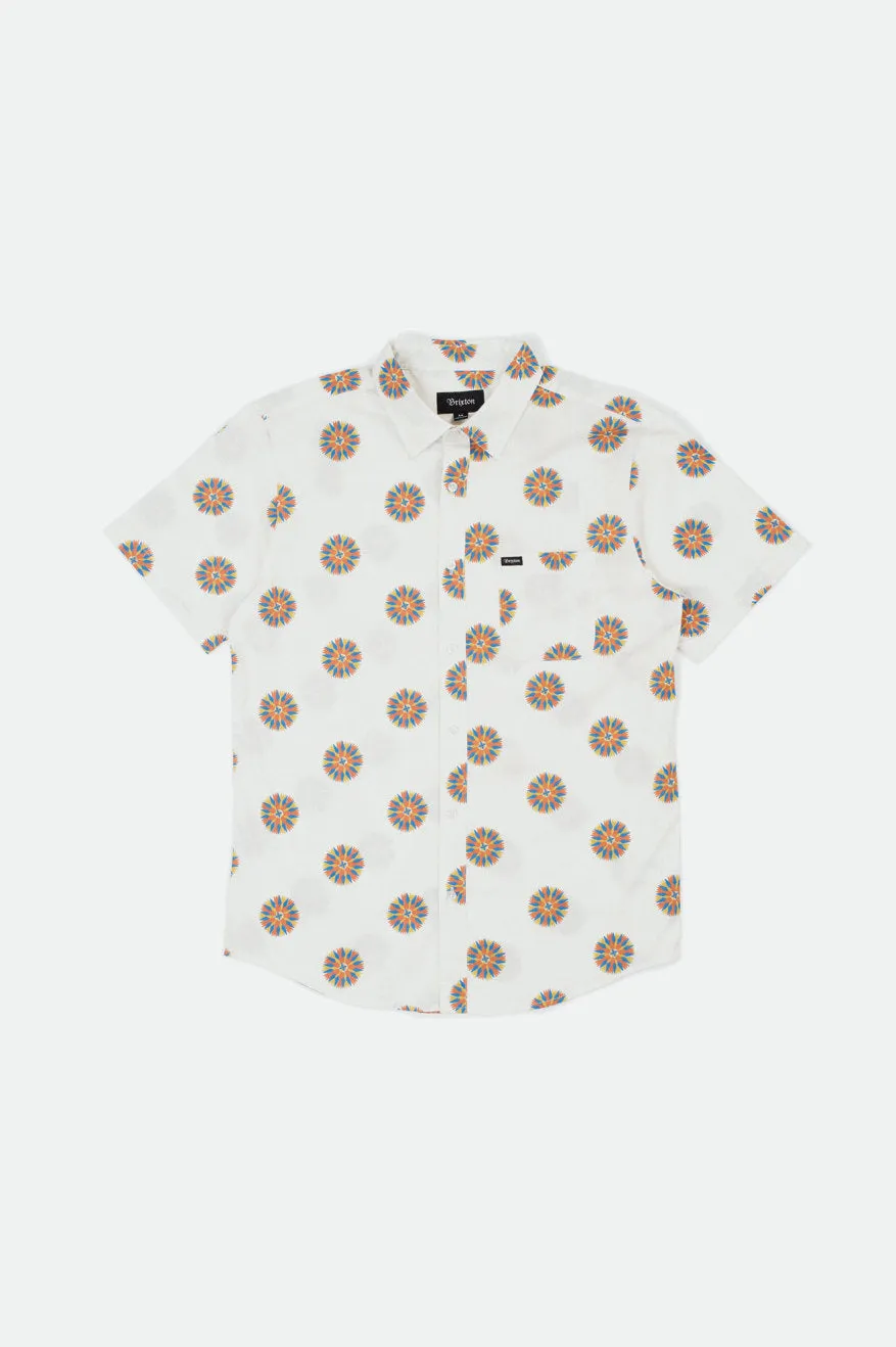 Charter Print S/S Woven - Off White/Autumn
