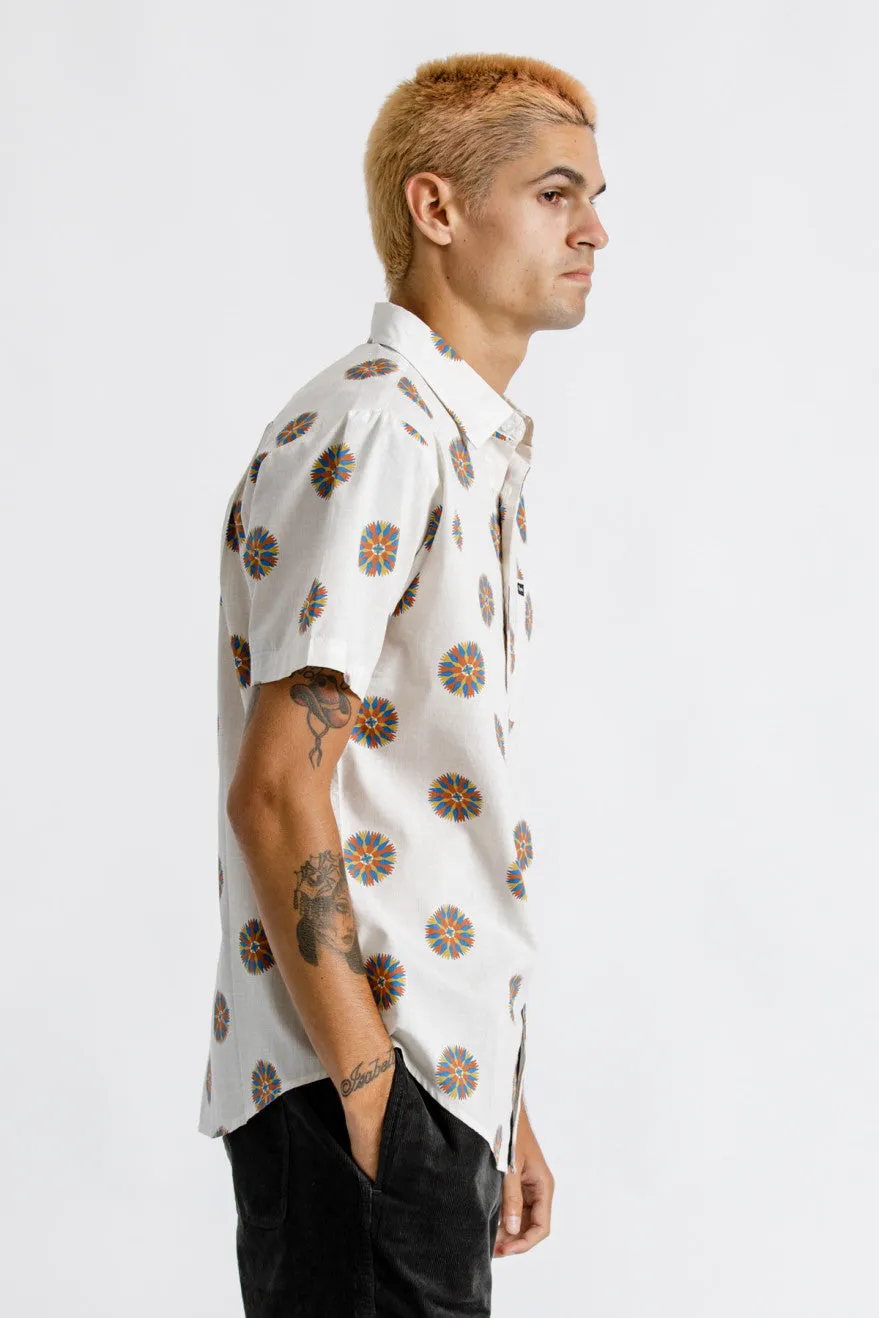 Charter Print S/S Woven - Off White/Autumn
