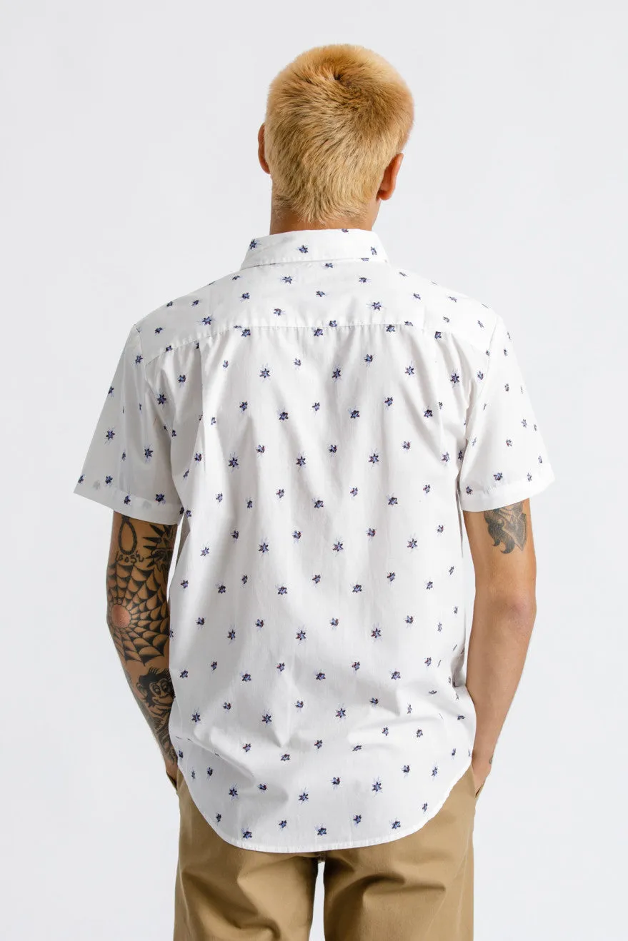 Charter Print S/S Woven - Off White/Casa Blanca Blue
