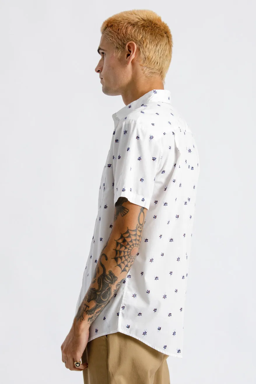Charter Print S/S Woven - Off White/Casa Blanca Blue