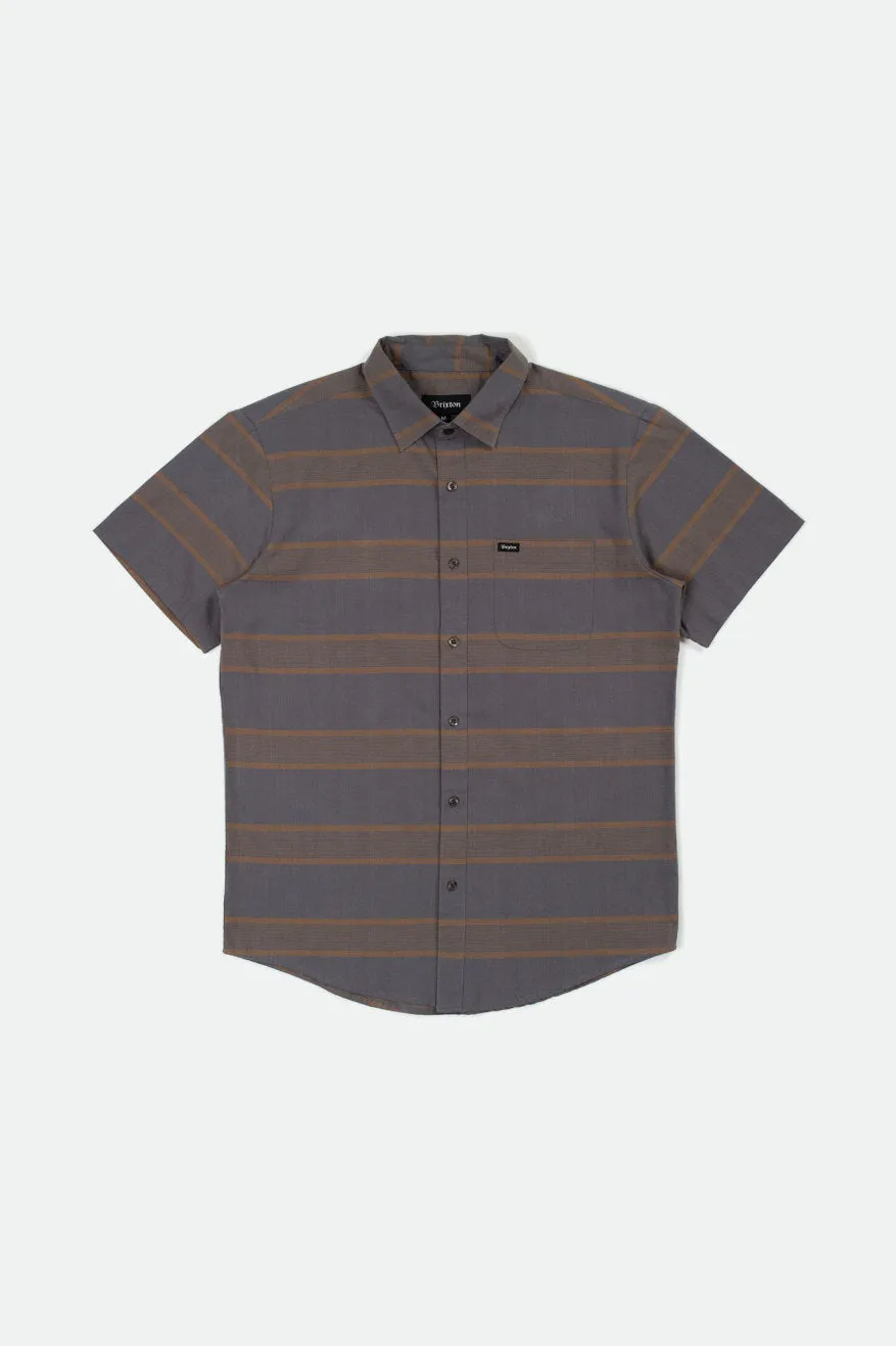 Charter Stripe S/S Woven - Charcoal/Copper