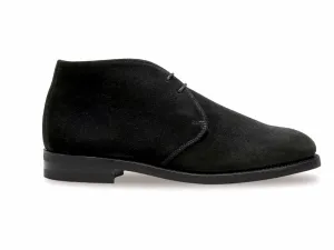CHESHAM Black Suede Chukka Boot with Rubber Sole