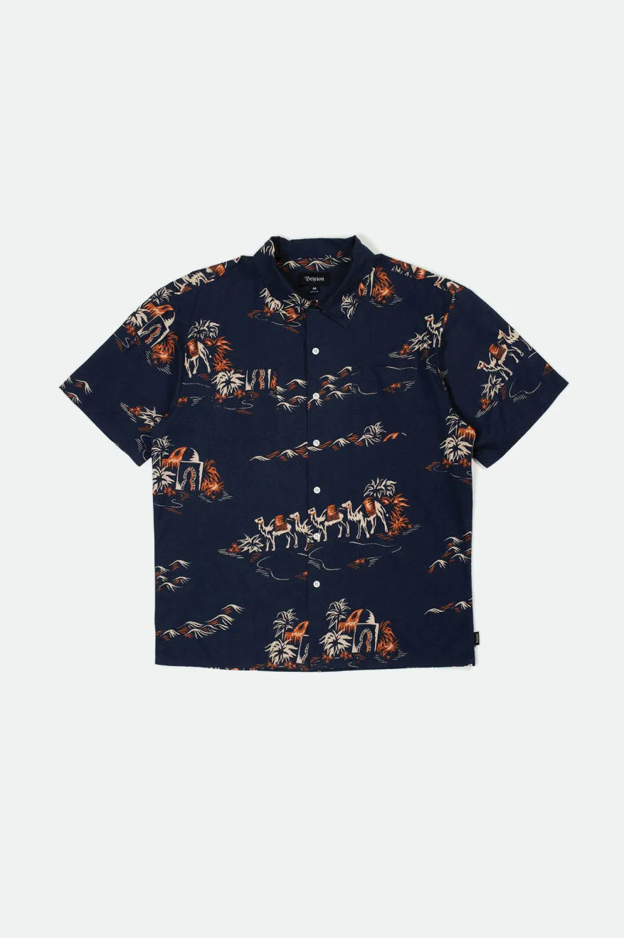 Cruze S/S Woven - Washed Navy/Ginger