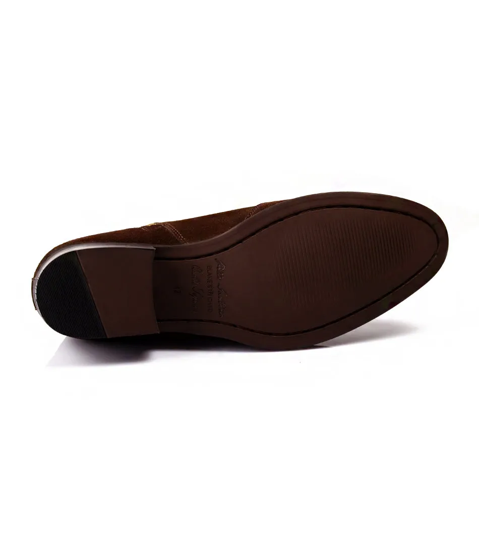 Cuban Zipper Boots - Brown Suede