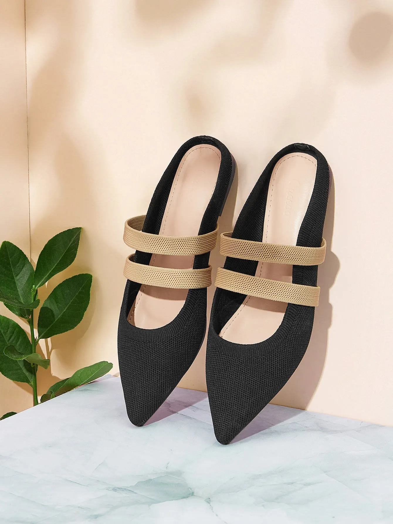 Cuccoo Minimalist Point Toe Flat Mules