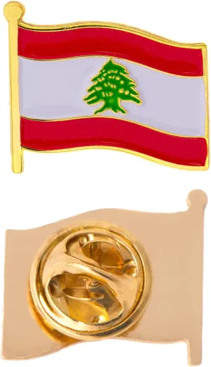 Desert Cactus Lebanon Lapel Pin Country Enamel Made of Metal Souvenir Hat Men Women Patriotic (Waving Flag Pin)