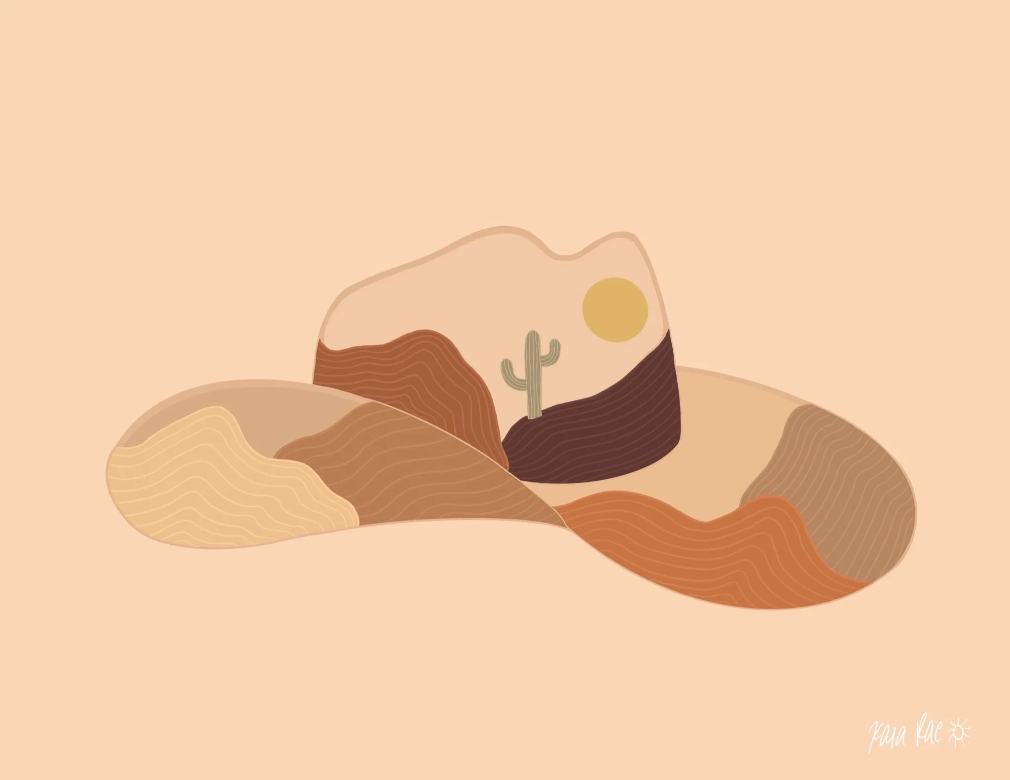 Desert Cowboy Hat Print
