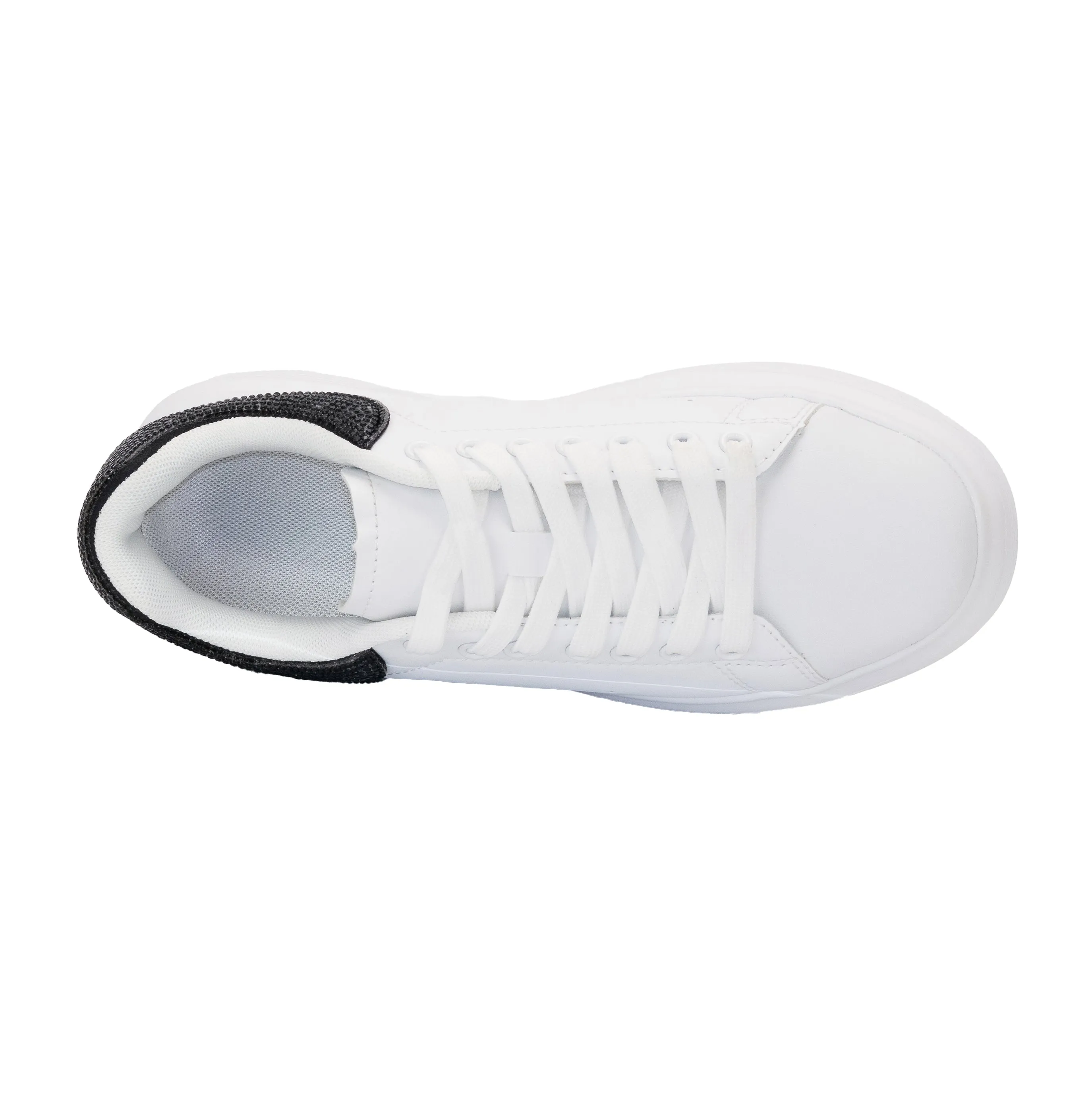 Fortuna - Lace-Up Sneakers with Rhinestone Accents, Chunky Lightweight Sole, Perfect for Casual or Urban Street Style