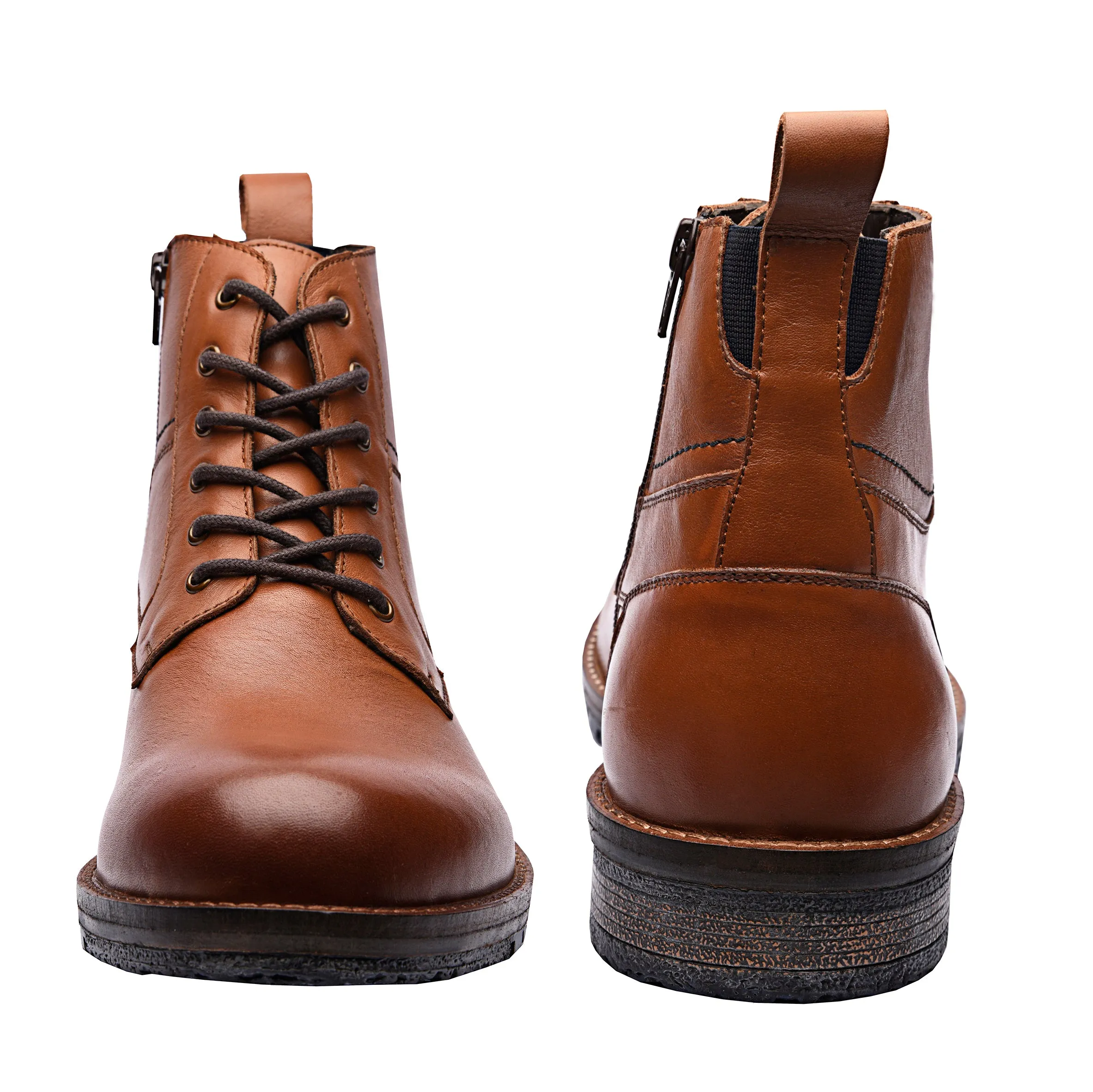 Gaetan Plain Toe Ankle Boots