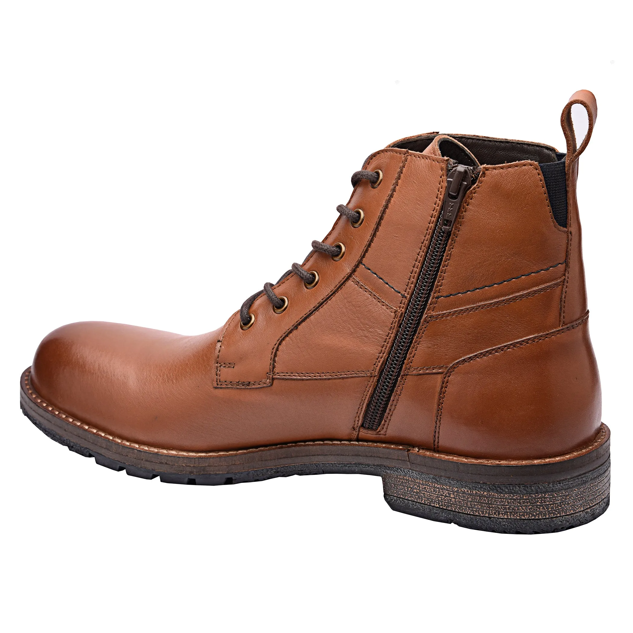 Gaetan Plain Toe Ankle Boots