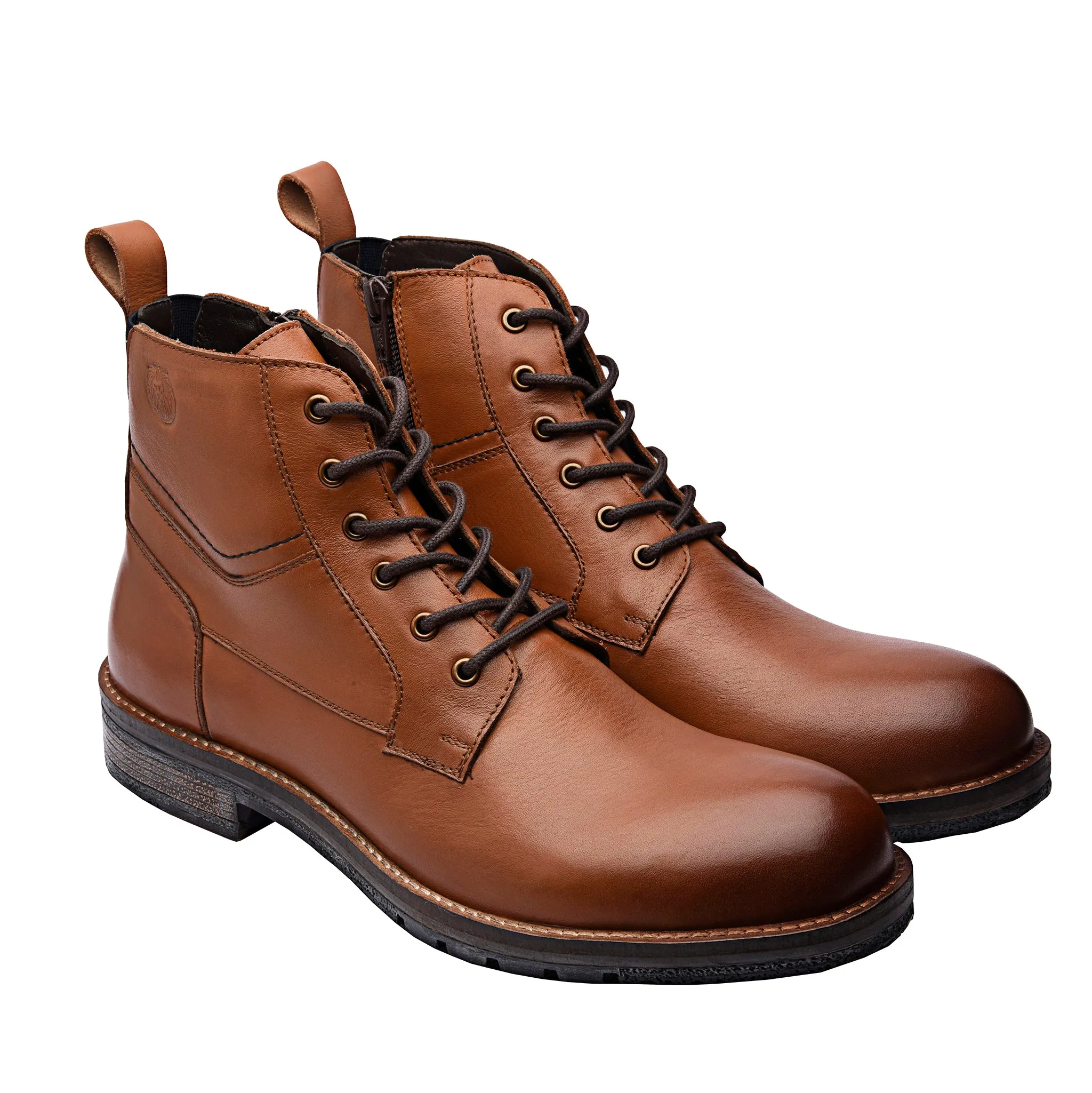 Gaetan Plain Toe Ankle Boots