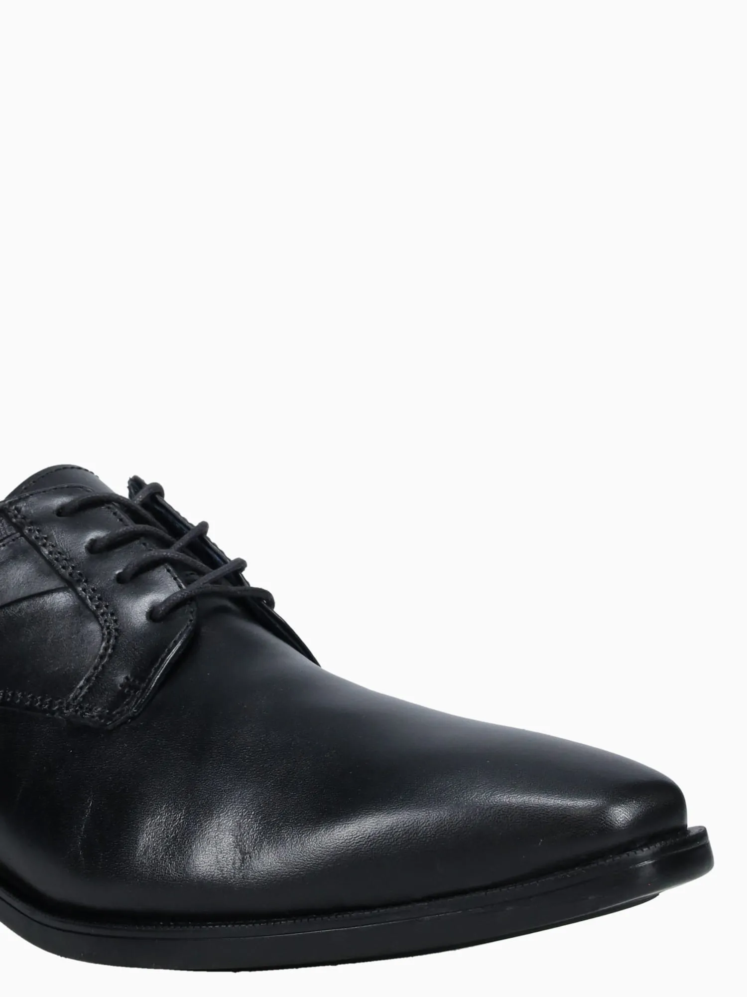 Gibbons Plain Toe Black Leather