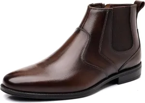Holy dove Chelsea Boots Men  Genuine Leather,Chelsea Boots for Men with Side Zipper, Casual Slip-On Ankle Boots, Chukka & Oxford Style Dress Boots