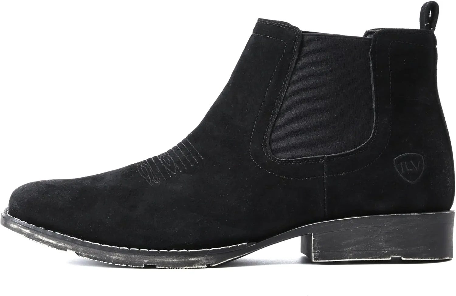 IUV Genuine Cowhide Suede Chelsea Boots For Men Western Boots Ankle Boot Casual Dress Slip On