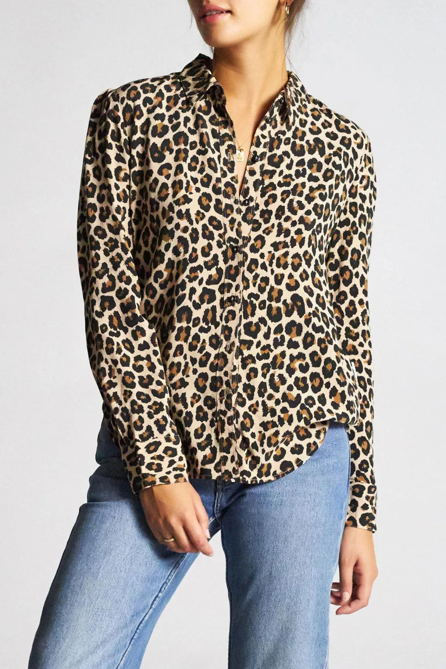 Kate L/S Woven - Leopard