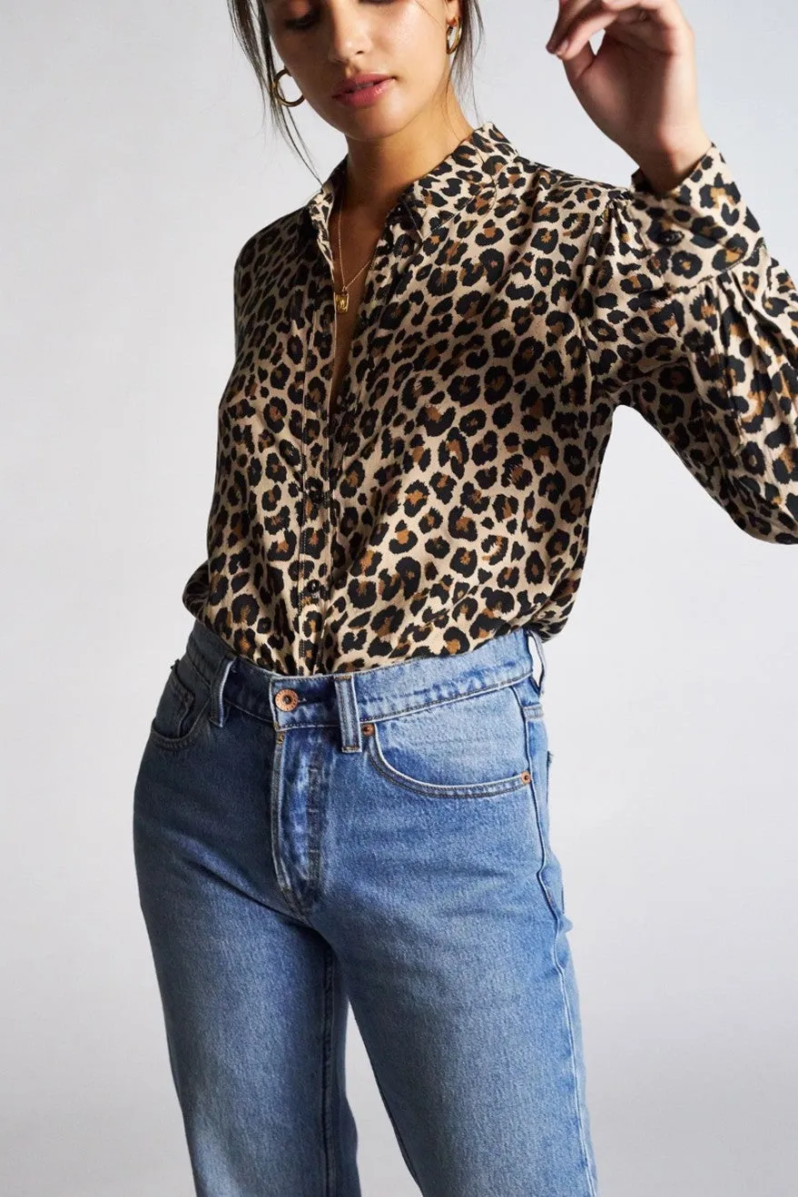 Kate L/S Woven - Leopard