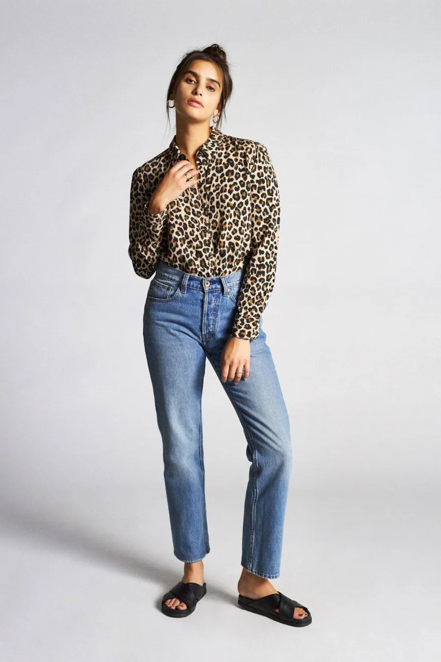 Kate L/S Woven - Leopard