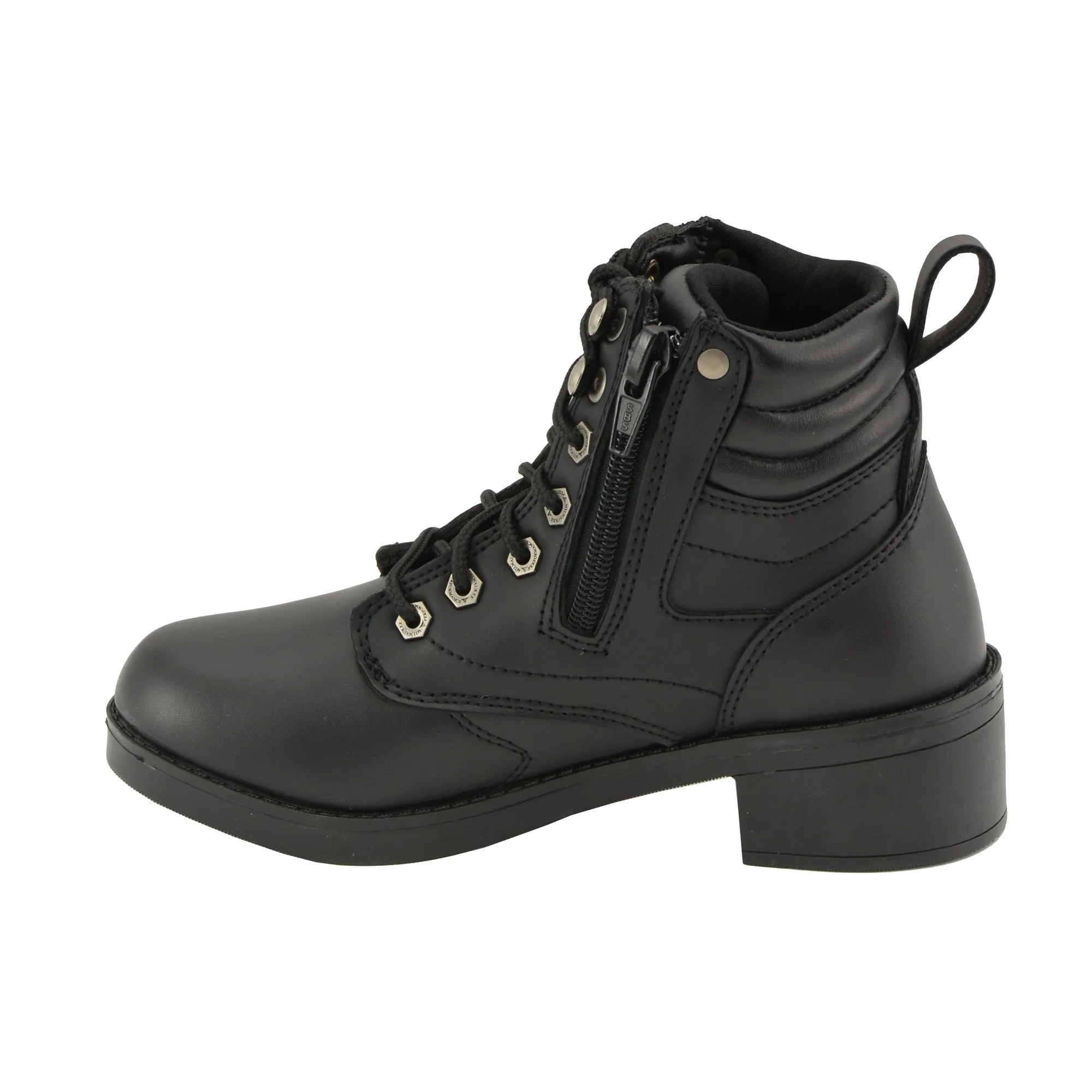 Kids Lace to Toe Side Zipper Entry Biker Boot