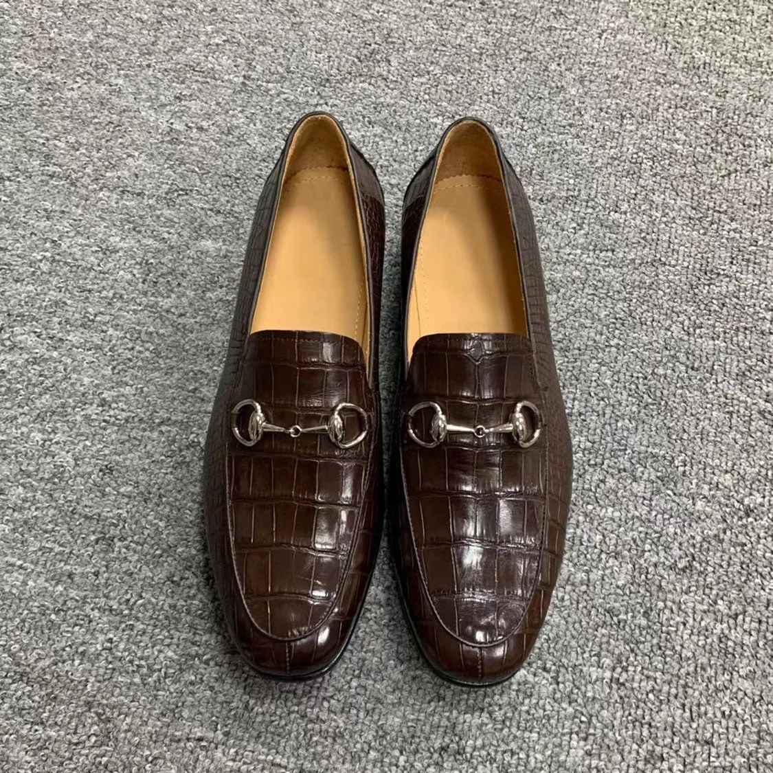 Men's Handmade Genuine Crocodile Shoes