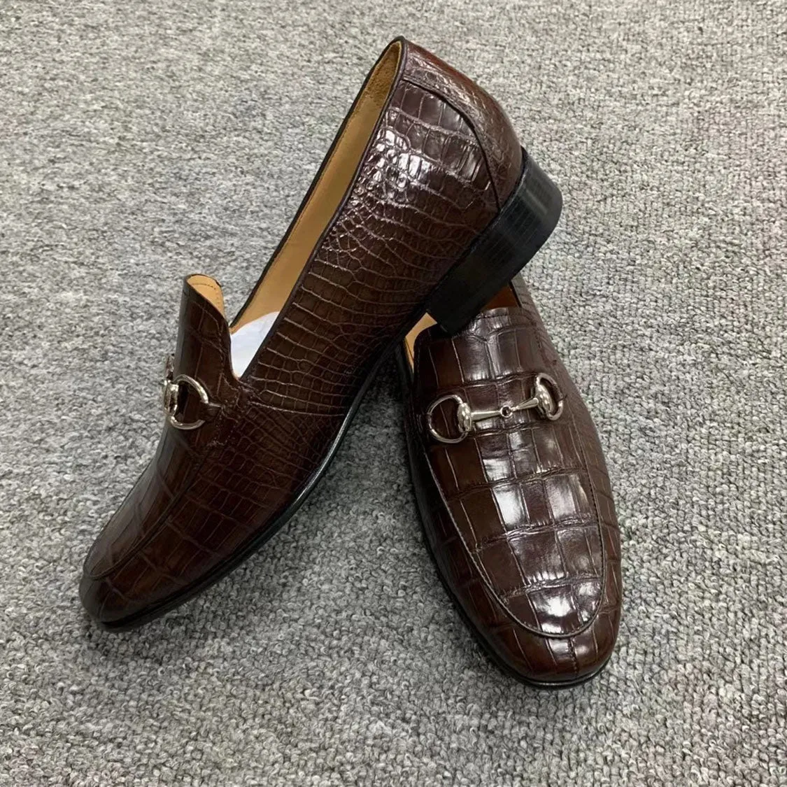 Men's Handmade Genuine Crocodile Shoes