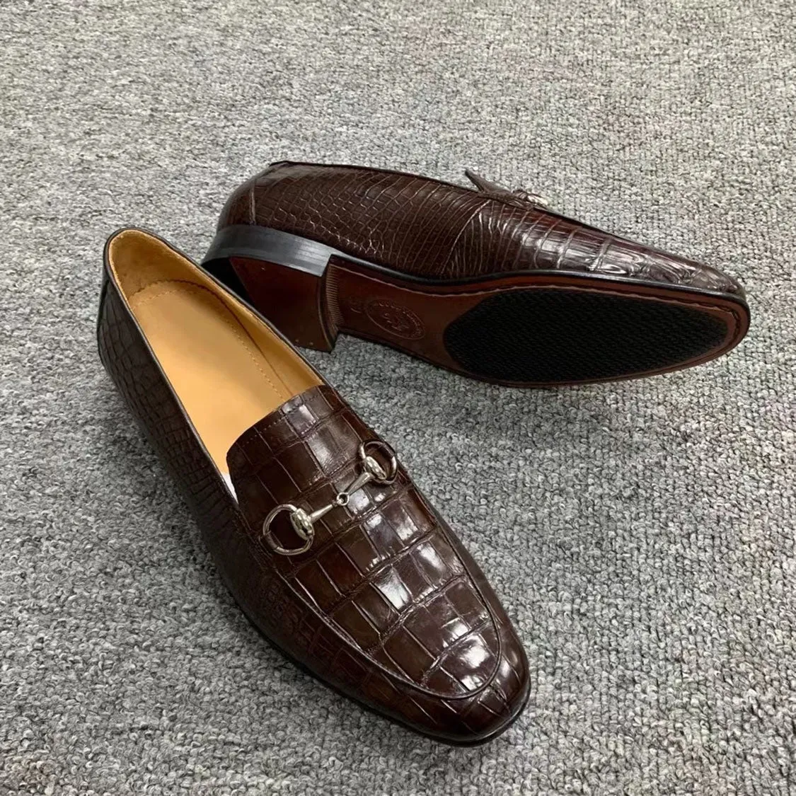 Men's Handmade Genuine Crocodile Shoes