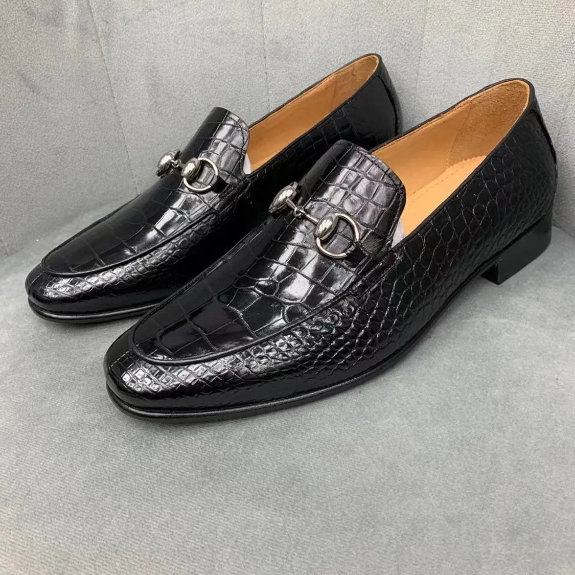 Men's Handmade Genuine Crocodile Shoes