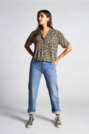 Naomi S/S Woven - Leopard