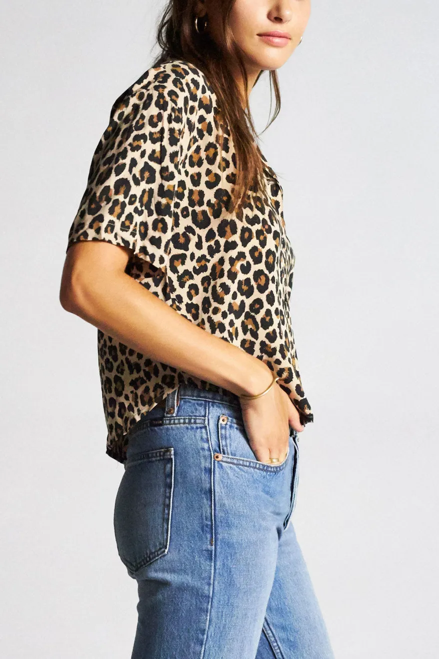 Naomi S/S Woven - Leopard