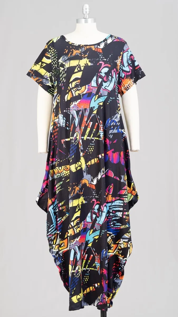 "Say What " Graffiti Maxi Dress
