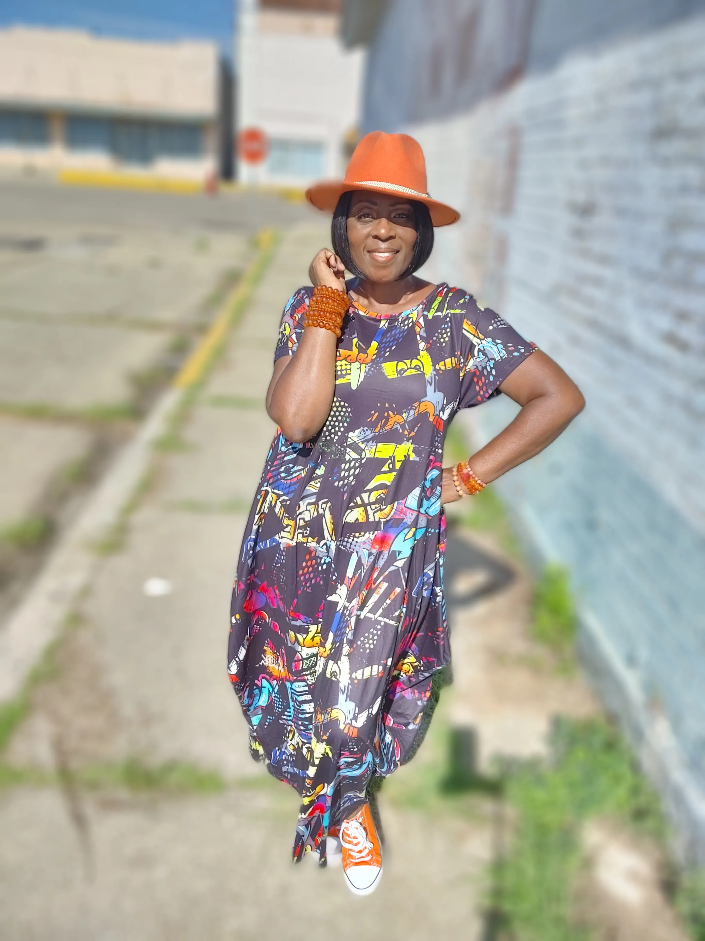"Say What " Graffiti Maxi Dress