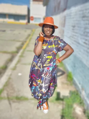"Say What " Graffiti Maxi Dress