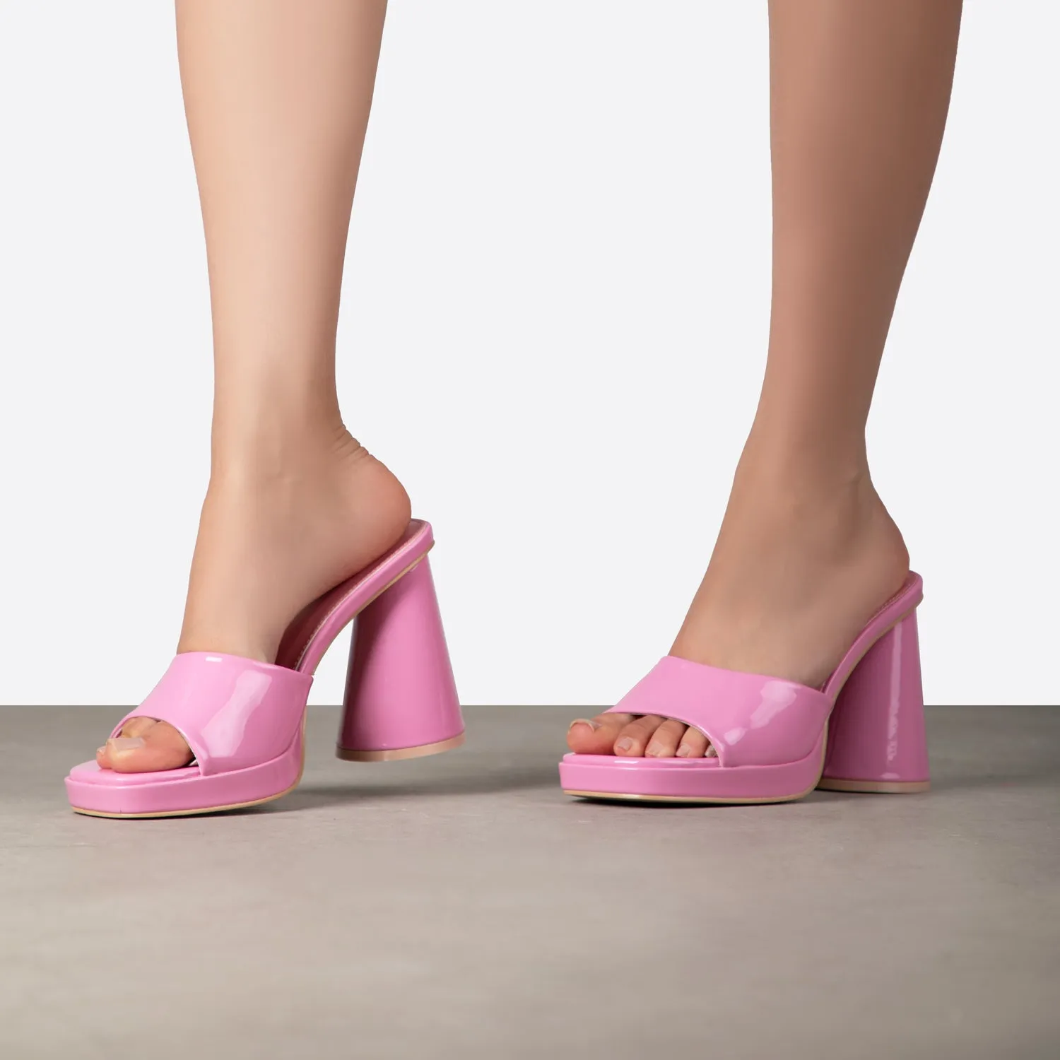 RAID Kiko Block Heeled Mule in Pink