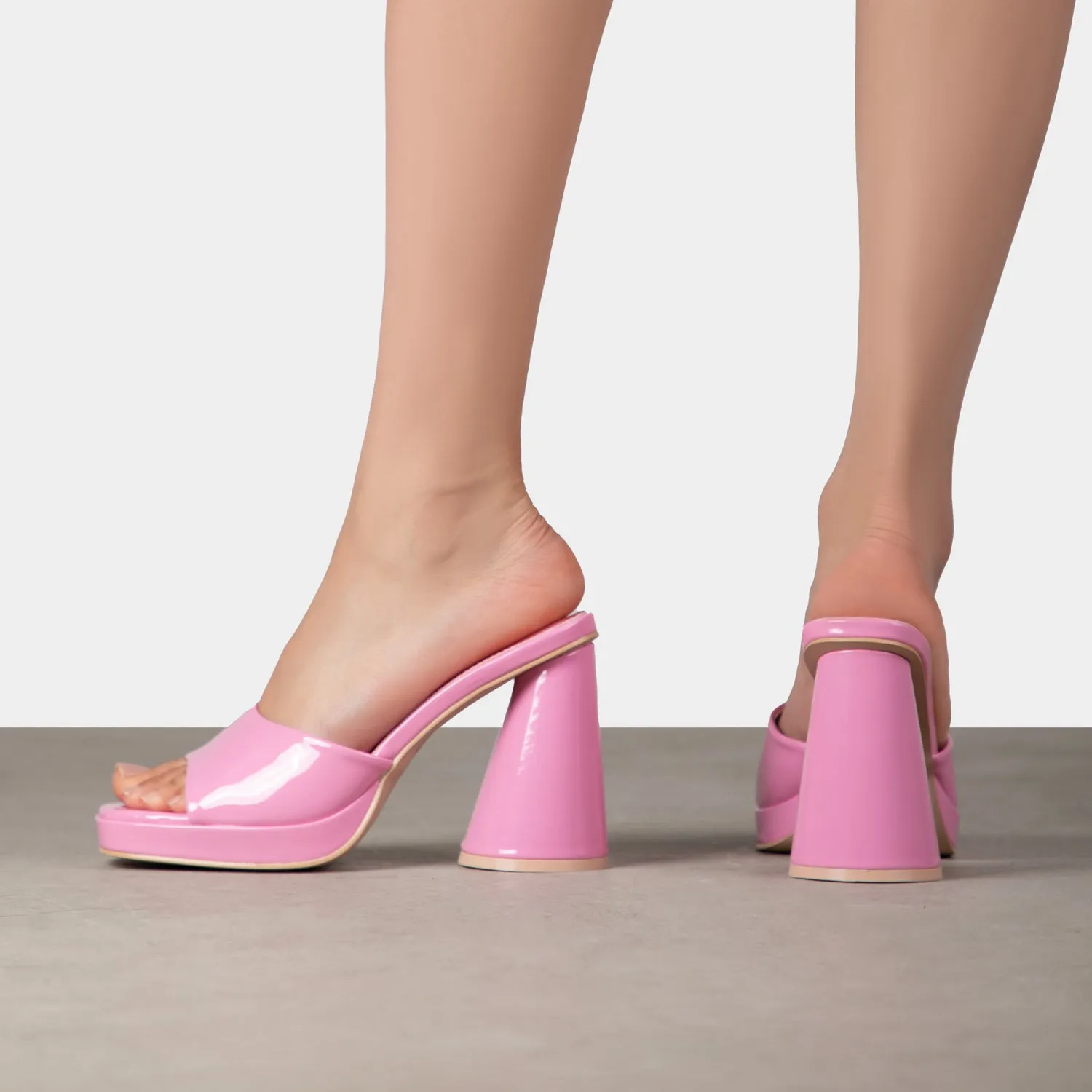 RAID Kiko Block Heeled Mule in Pink