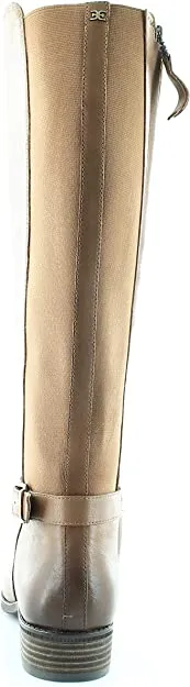 Sam Edelman Paxten Whiskey Leather Side Zip Round Toe Block Heel Knee High Boots