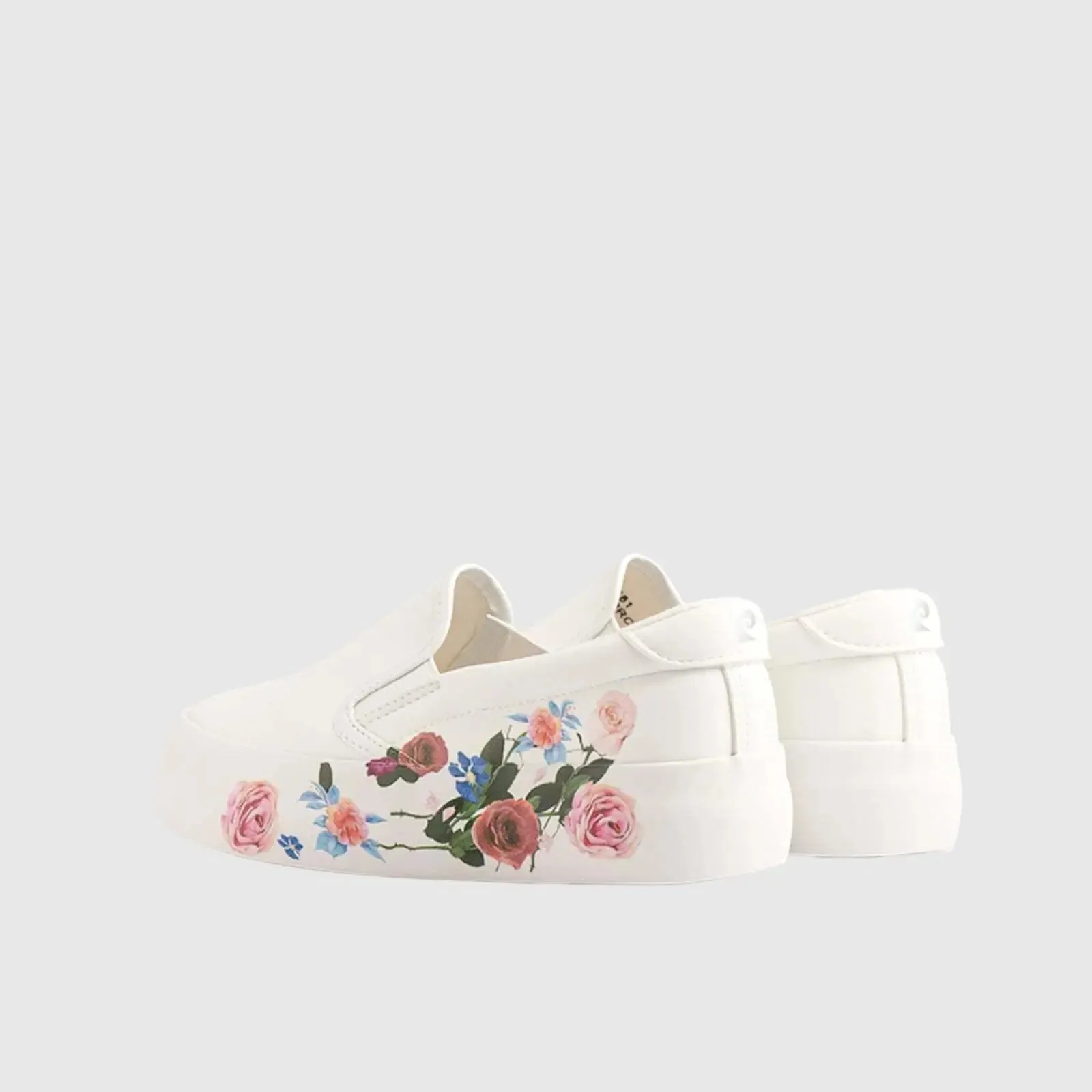 Slip On Sneaker White Floral 10581