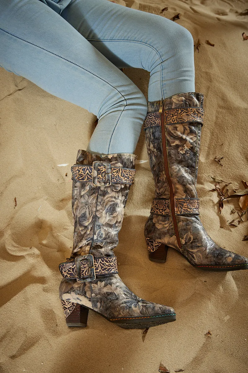 Soffia | Ferris Wide Calf Leather Knee High Boots