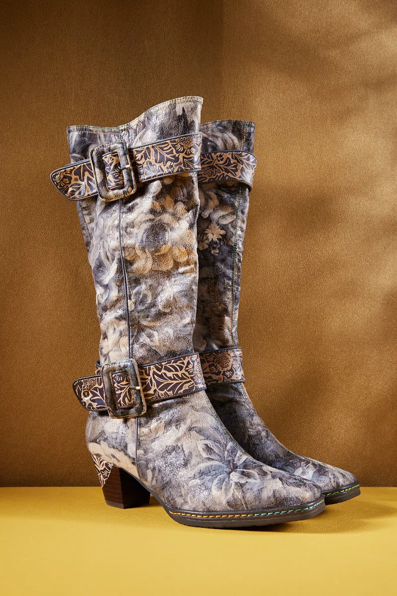 Soffia | Ferris Wide Calf Leather Knee High Boots