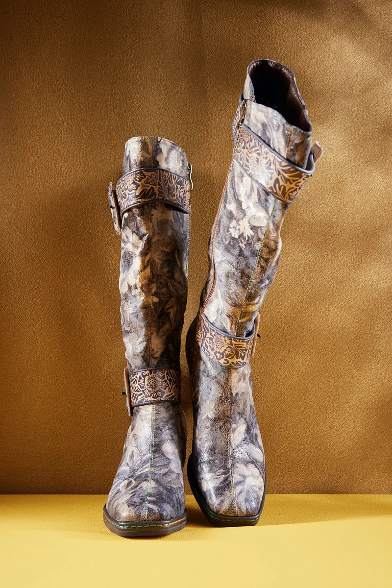 Soffia | Ferris Wide Calf Leather Knee High Boots