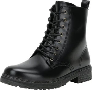 Vepose Womens Combat Ankle Boots Lace up Classic Short Low Heel Zipper 9623 Booties