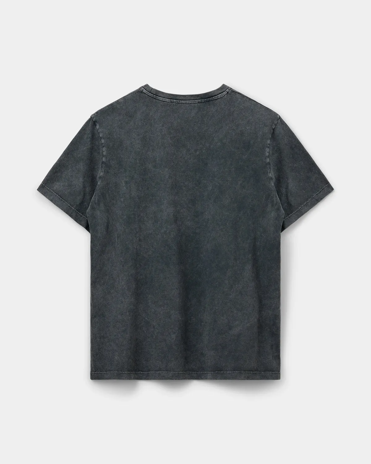 ZENASW T-SHIRT - Stone washed black