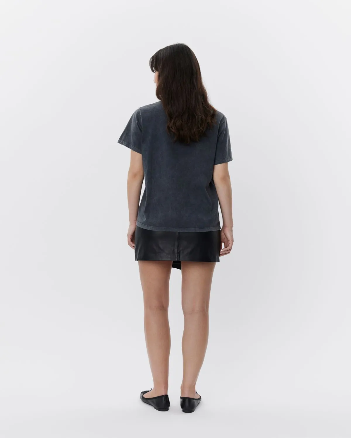 ZENASW T-SHIRT - Stone washed black