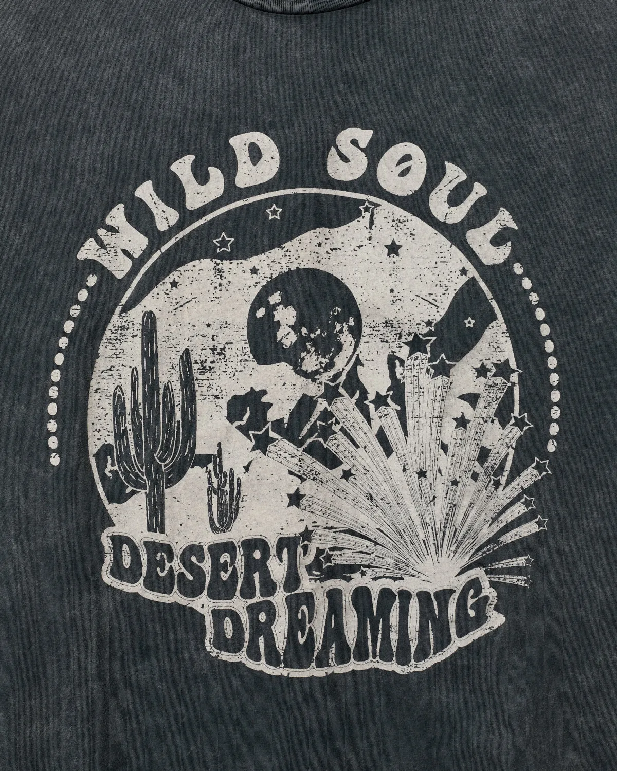 ZENASW T-SHIRT - Stone washed black